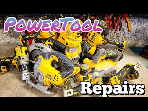 Another Big load of Dewalt cordless tools in for Repair. Let's see what can be, and is worth fixing.