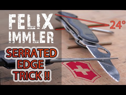 💡Fantastic Sharpening-Trick for Serrated Blades on Swiss Army Knives 💪  Victorinox Knife Sharpening