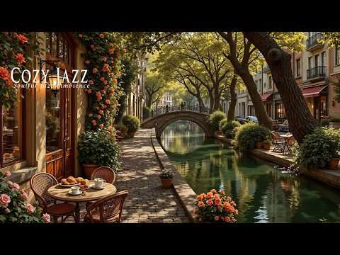 Peaceful Riverside Jazz Ambience ☕ Cozy Café Music for Study, Relax & Calm Mind