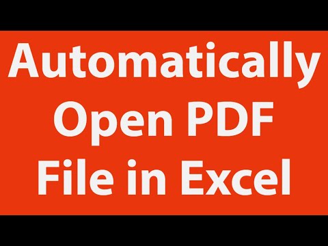 Open PDF File Using Excel VBA