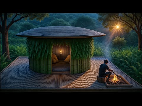 diguyur hujan deras membuat shelter ESTETIK! Camping fishing & menanam sayuran di Hutan