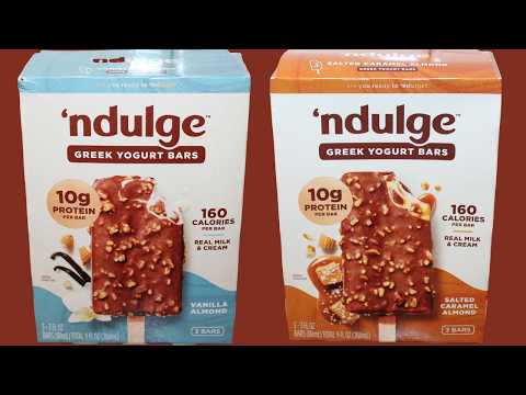 ‘ndulge Greek Yogurt Bars: Vanilla Almond and Salted Caramel Almond Review