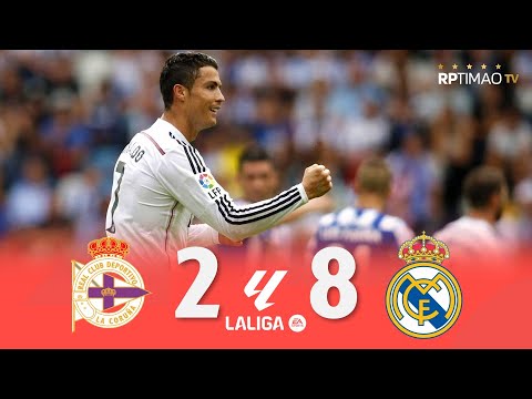 Deportivo La Coruña 2 x 8 Real Madrid (C. Ronaldo Hat-Trick) ● La Liga 14/15 Goals & Highlights ᴴᴰ