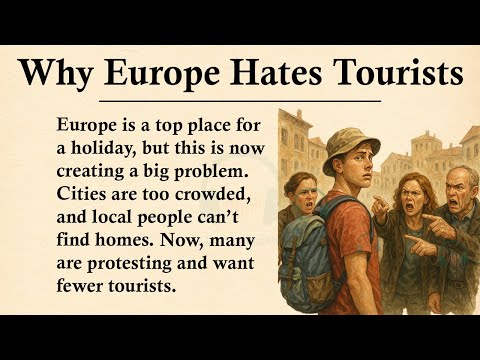 Why Europe Hates Tourists Now || 🎒🌍Learn English Through Story Level 3 || Graded Reader 🎧