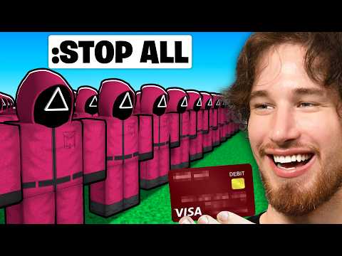 Spending $100,000 to STOP TIME in Squid Games Roblox!