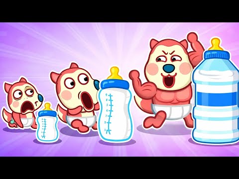 Big Milk and Muscle Milk🍼Which Bottle Does the Baby Prefer? | Educational 2D Animation
