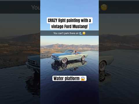 CRAZY light painting with a vintage Mustang! ⚡️