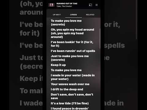RUNNIN OUT OF TIME! #tylerthecreator #runninoutoftime #youtubemusic #music #fyp #viral