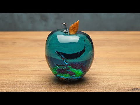 It's Not Just an Apple! A Whale Lives Inside 😮 Fantastic Epoxy Resin Design
