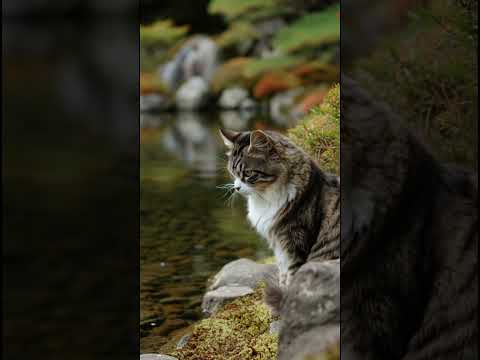 Forest Calm with Cats: Natural Ambience for Stress Relief #cat #catvideos #ambience