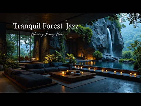 Tranquil Forest View Living Room Jazz | Relaxing Piano Jazz For Productive Study Time