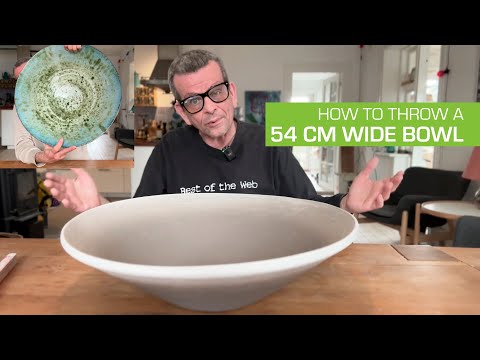 98. Throwing a 54 cm (21 in) Wide Bowl on the Pottery Wheel