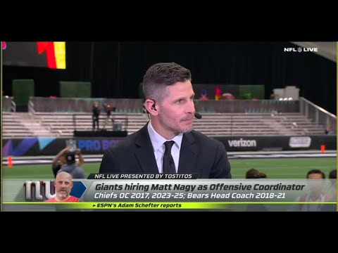 ESPN NFL LIVE | Dan Orlovsky NOT HAPPY With New York Giants HIRING Matt Naggy For Jaxson Dart
