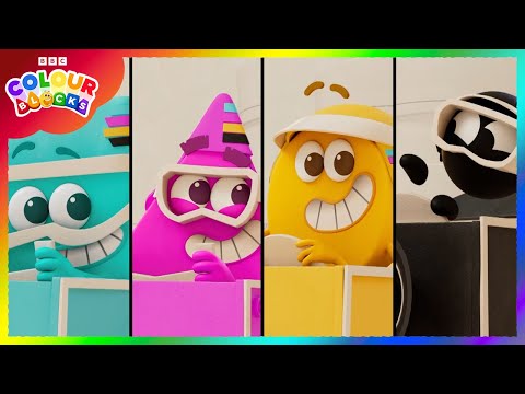 Learn all About the Printing Crew! 🖨️ | Kids Learn Colours | Colourblocks