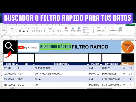 Como crear un BUSCADOR o FILTRO rápido en Excel