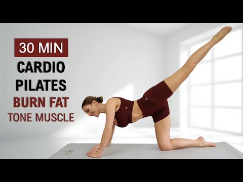 30 Min Cardio Pilates | Burn Fat + Tone Muscle | No Jumping | Feel Strong + Balanced | No Repeat