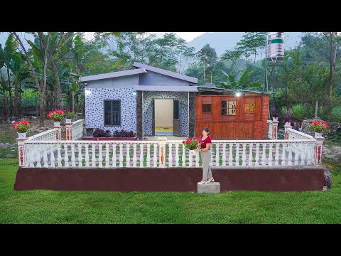 30Days Using Plastic Molds Cast Long Concrete Fence Around The House And Beautiful Decoration