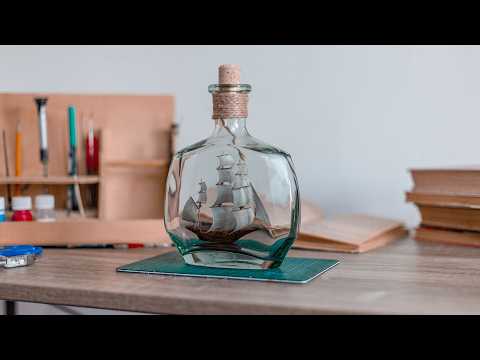 Making a unique ship in a bottle. |Diorama| Miniature | Gift ideas |