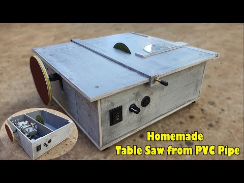 Homemade a mini Table Saw from PVC Pipe