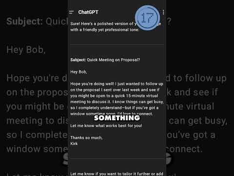 Do you use AI to help write emails? WHY NOT!?! How to use chatgpt to make your emails sound better!