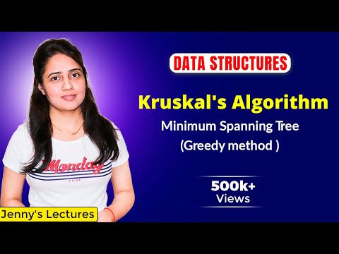 6.6 Kruskals Algorithm for Minimum Spanning Tree- Greedy method | Data structures