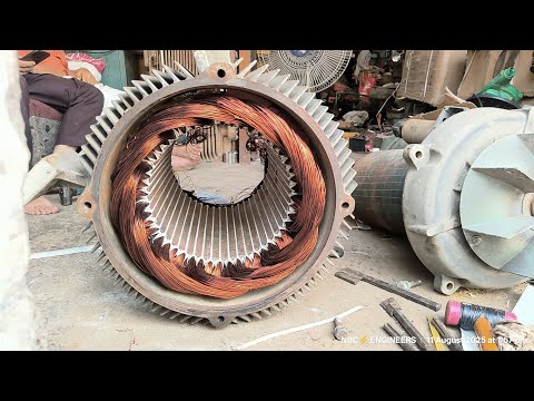 120HP 1440RPM MOTOR REWINDING FULL VIDEO @NBC ENGINEER'S INDIA 🧿