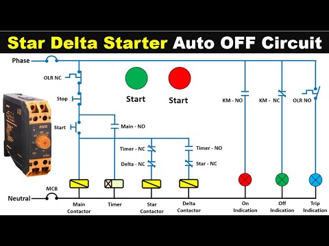 Star Delta Starter को Automatic  OFF करने के लिए Wiring करना सीखे @ElectricalTechnician