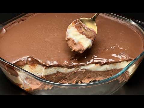 Do you have milk and some flour? 🥛Göttlich dessert: without baking, without gelatin, without eggs🥚