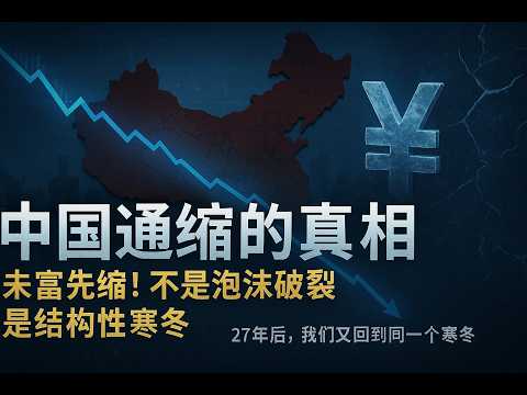 中国通缩的真相：未富先缩！不是泡沫破裂，是结构性寒冬#中国通缩#中国经济#1998通缩