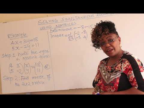 FORM 3 MATHS (Solving Simultaneous Equations Using Matrices)