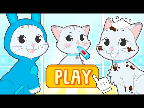 BABIE PETS 🐱🧡 Learn to take care of the kitty Kira 🍼 Take a bath | get sick |  prepare the bottle