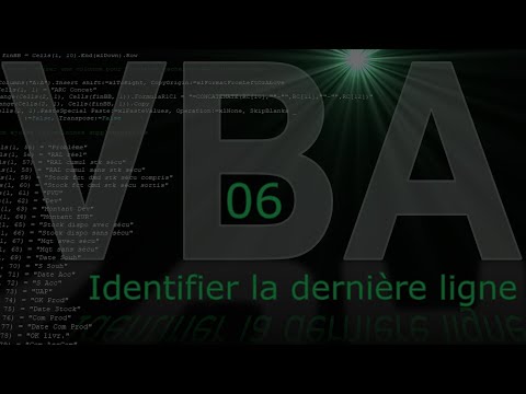 VBA-06 Identifier la dernière ligne ou colonne d'un tableau