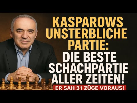 Kasparows unsterbliche Partie: Die beste Schachpartie ALLER ZEITEN! Er sah 31 Züge voraus!