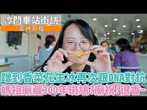 【孫女訪問中】人妻車站好刺激？大媽還跳斑鳩舞？以為很無聊最後狂蹭香菜花生冰＋素食吃到飽！│ 雲林 石榴車站 │ 冷門車站街訪EP49