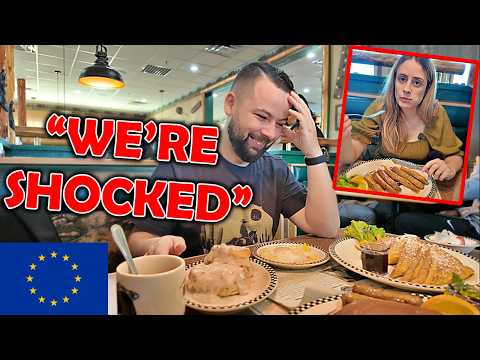 Europeans Try a Classic American Diner Breakfast for the First Time!