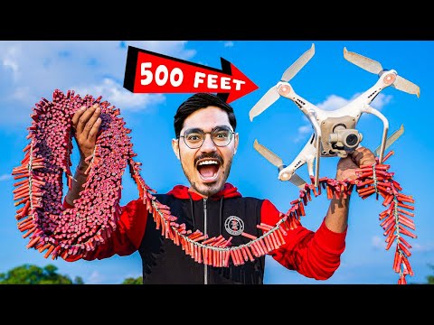 पटाखों को आसमान में ले गया ड्रोन Drone Takes Firecrackers in Sky Unbelievable Happened