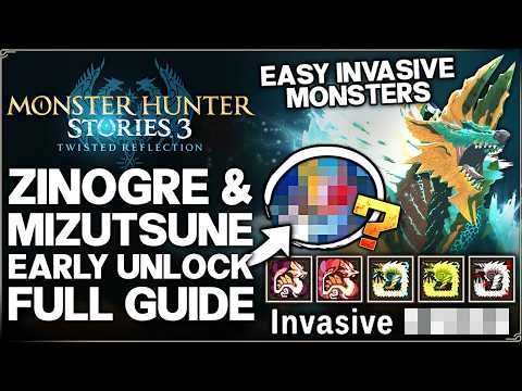 Monster Hunter Stories 3 - Unlock Zinogre Mizutsune Deviants Fast - Invasive Shogun Odogaron Guide!