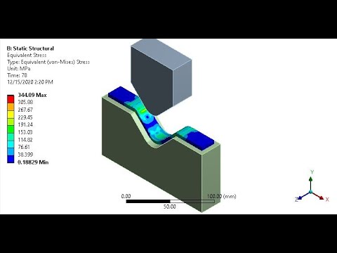 Static Structural Analysis on V Shape Plate Bending Process in Ansys Workbench