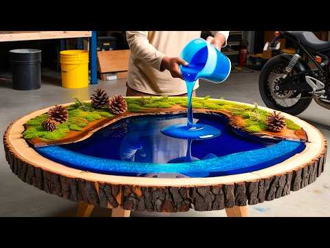 From Raw Wood to Masterpiece // Crafting a Hollowed-out Log into a Table Worth Thousands of Dollars