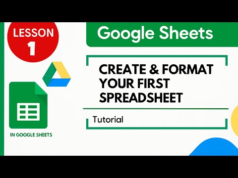 Google Sheets. Start Your First Spreadsheet Like a Pro. Tutorial for Beginners Lesson 1