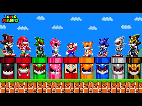 What if Super Mario had Custom Pipes All Metal Sonic Characters?