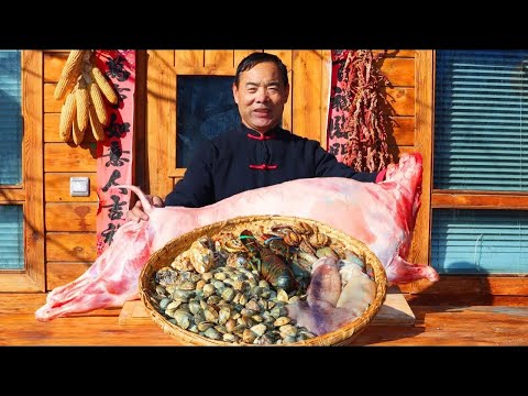 Epic Whole Lamb Roasted in Earth Kiln, Loaded with Seafood & Best Spicy BBQ Sauce!