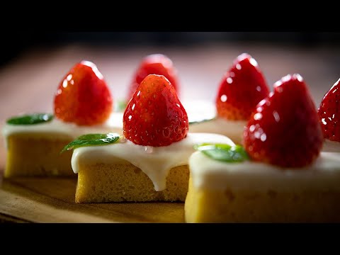 ライトなクリスマススイーツ「イチゴのパン・ド・ジェンヌ」作り方