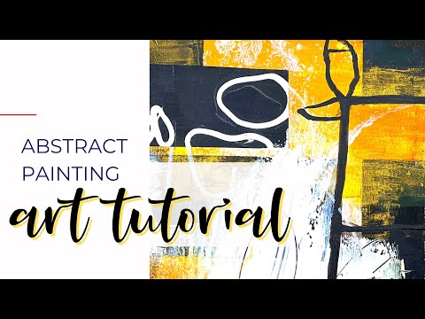 Abstract Painting Tutorial #artjournal #yellowart #arttutorial #abstractpainting #braveart