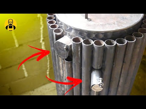 NOT FURNACE, but ROCKET! ECONOMIC FURNACE FOR LONG BURNING from scrap metal do it yourself!