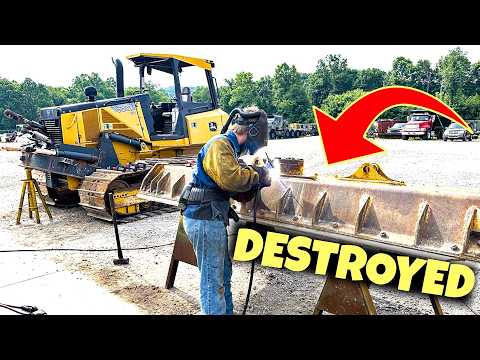 Loggers DESTROY John Deere Dozer Blade...Gonna Be Expensive!