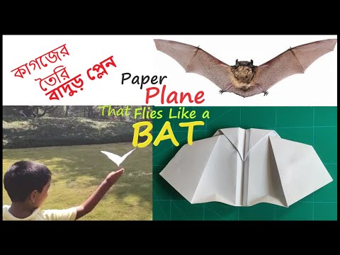 How to Make a Paper Plane That Flies like a Bat | Bat Plane Origami | কাগজের বাদুড় প্লেন