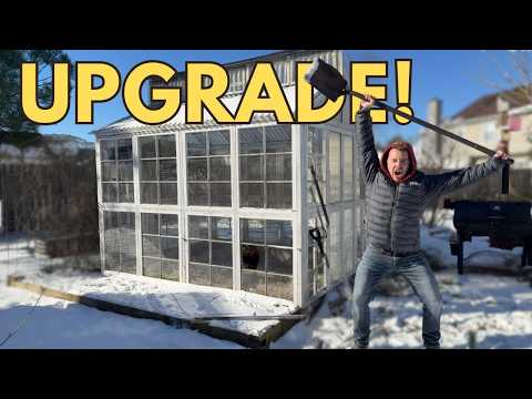Greenhouse Floor Reno Part 1 & Fun in the Snow (Backyard Food Project EP4)