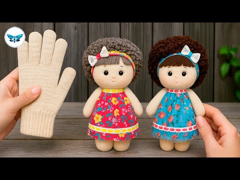 Make an Adorable Doll from Just One Glove!🧤You Have to See This!😍Easy Doll Tutorial