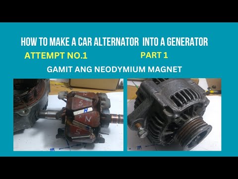 DIY HOW TO MAKE CAR ALTERNATOR INTO GENERATOR PART 1